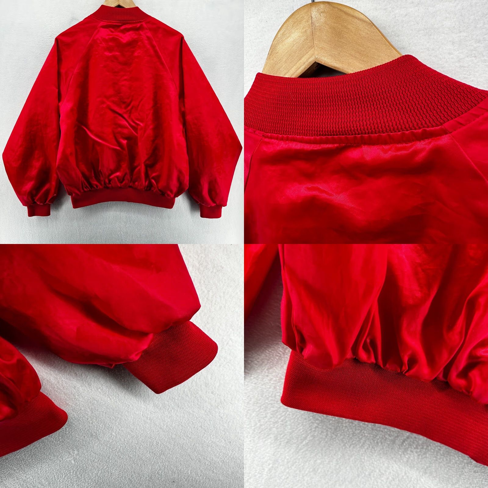 Vintage VINTAGE Eagle Athletic Club Nylon Bomber Jacket Mens XL Red Satin 90s Baseball Gym Racing Snap Closure Mid-Length Jacket Size US XL / EU 56 / 4 - 8 Thumbnail