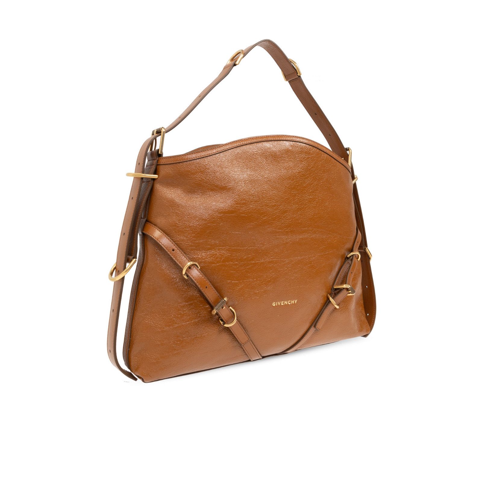 Givenchy GIVENCHY Medium Voyou Strappy Brown Leather Shoulder Bag New Size ONE SIZE - 3 Thumbnail