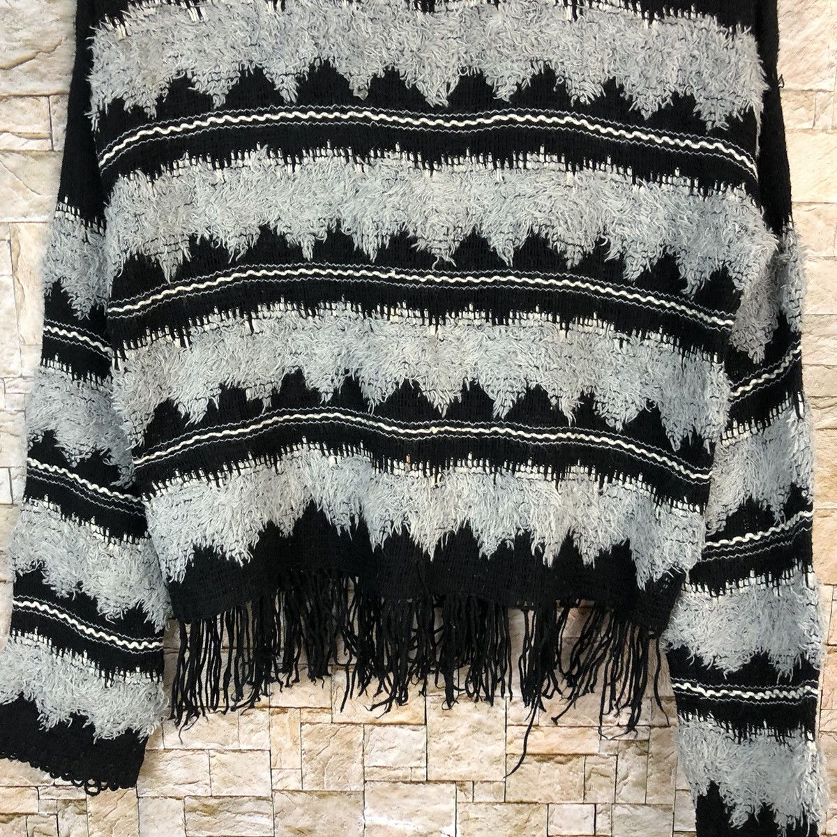 Homespun Knitwear × Japanese Brand × Vintage Bershka mohair fur vintage Black Knitwear #A1058 Size M / US 6-8 / IT 42-44 - 6 Thumbnail