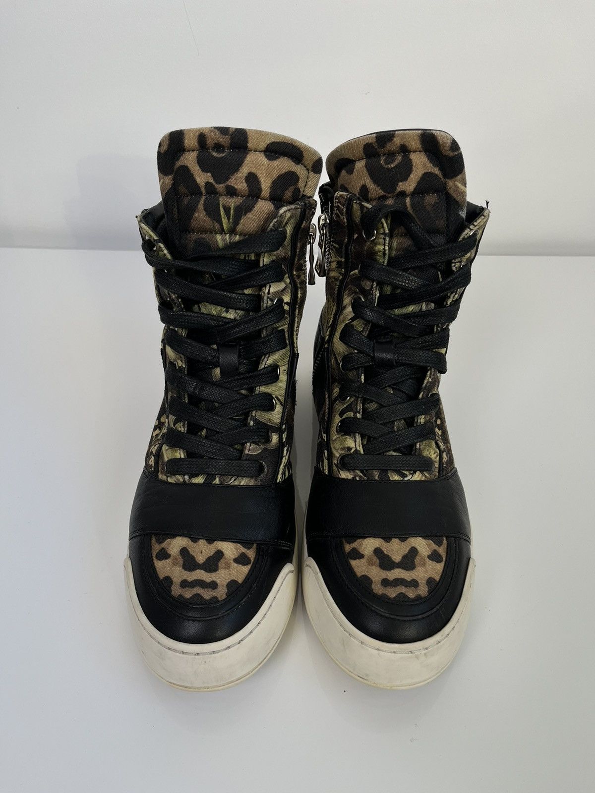 Balmain Balmain Basket Safari Cuir Hi-Top Sneakers Size US 8 / IT 38 - 4 Thumbnail