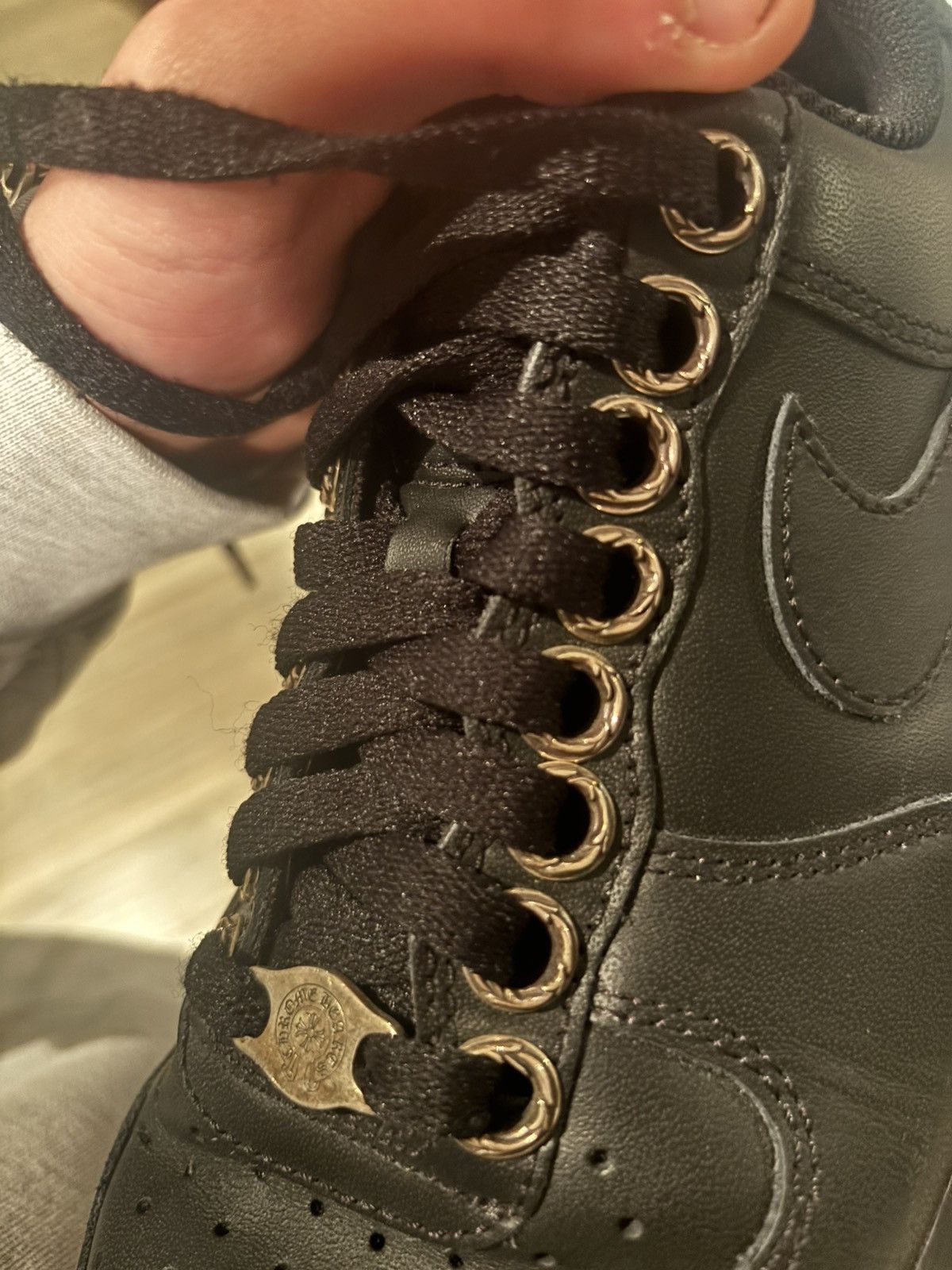 Chrome Hearts Chrome Hearts x Nike Black AF1 Size US 9 / EU 42 - 10 Thumbnail