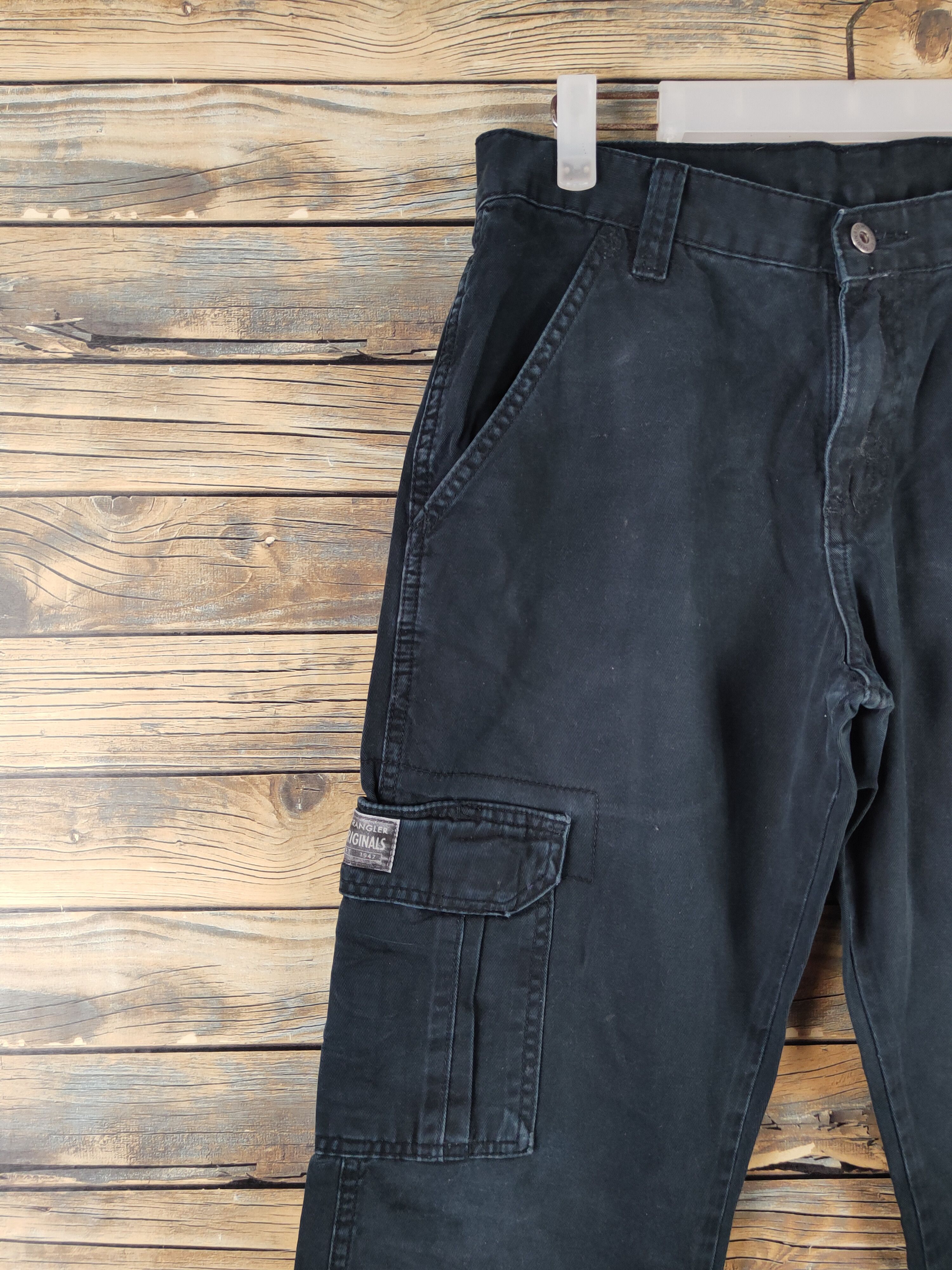 Japanese Brand DL Wrangler Black Multipocket Tactical Cargo Pants #948 Size US 31 - 4 Thumbnail