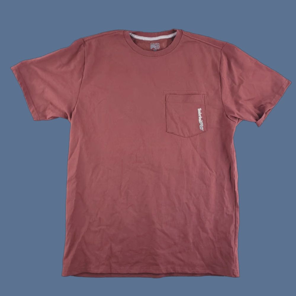 Timberland Timberland Shirt Mens Medium Brick Red Pro Short Sleeve Crewneck Pocket Tee Size US M / EU 48-50 / 2 - 1 Thumbnail