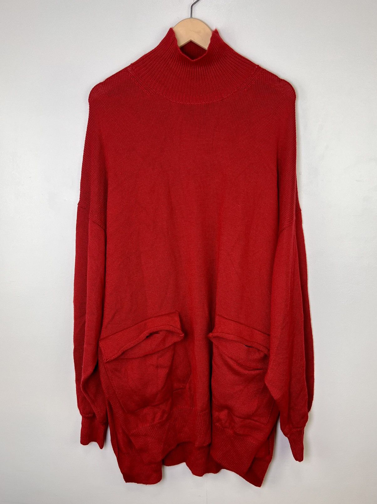 Yohji Yamamoto Y's by yohji yamamoto Y's Red Wool Blend Sweater Size US XL / EU 56 / 4 - 1 Thumbnail