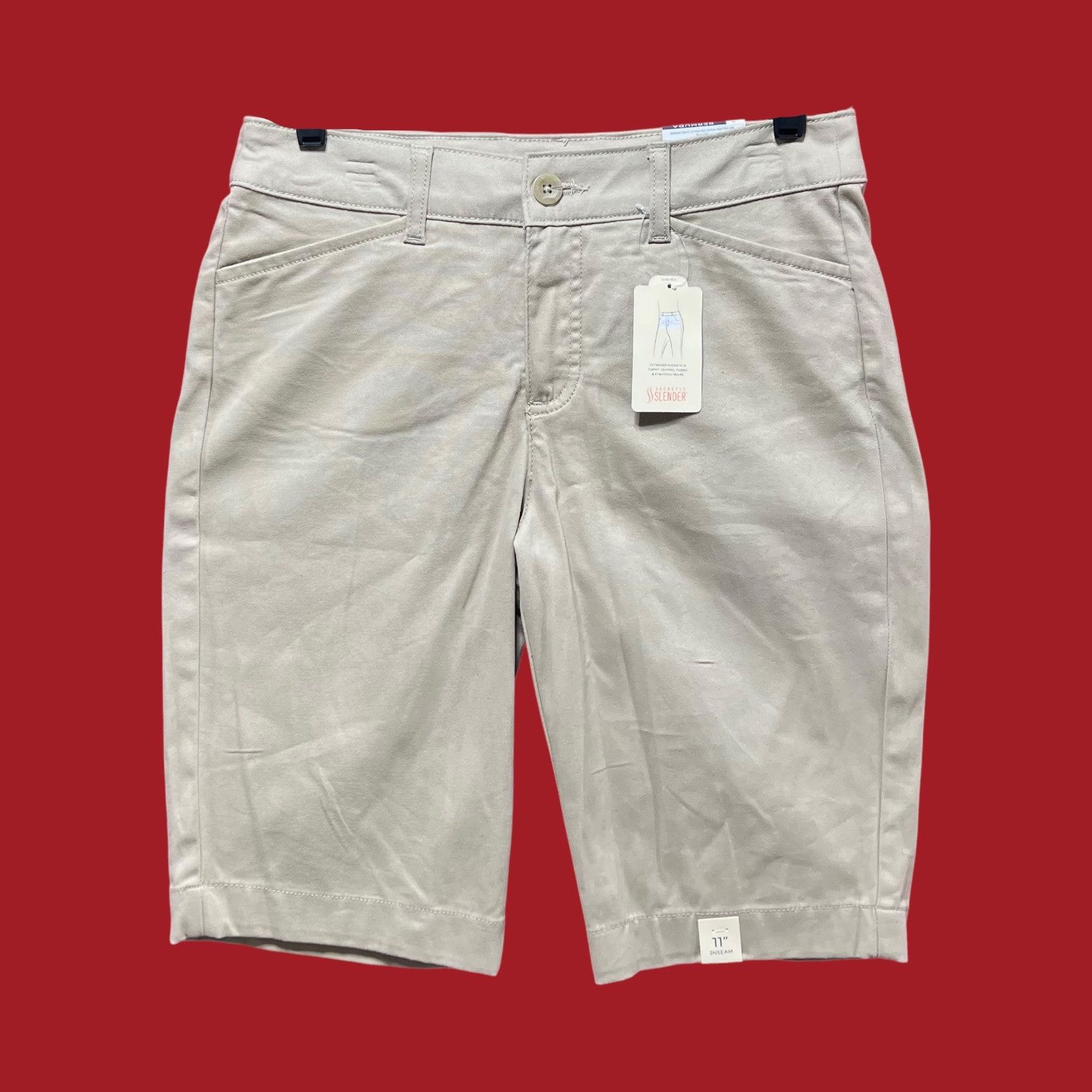 Other St. John's Bay - Women's Mid-Rise Cargo Bermuda Short - 11" Size 27" / US 4 / IT 40 - 1 Thumbnail