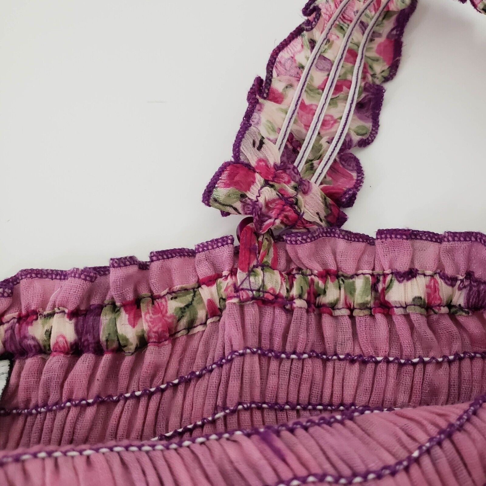 Designer Chaudry Floral Maxi Dress Womens Size Medium Tiered Boho Size M / US 6-8 / IT 42-44 - 6 Thumbnail