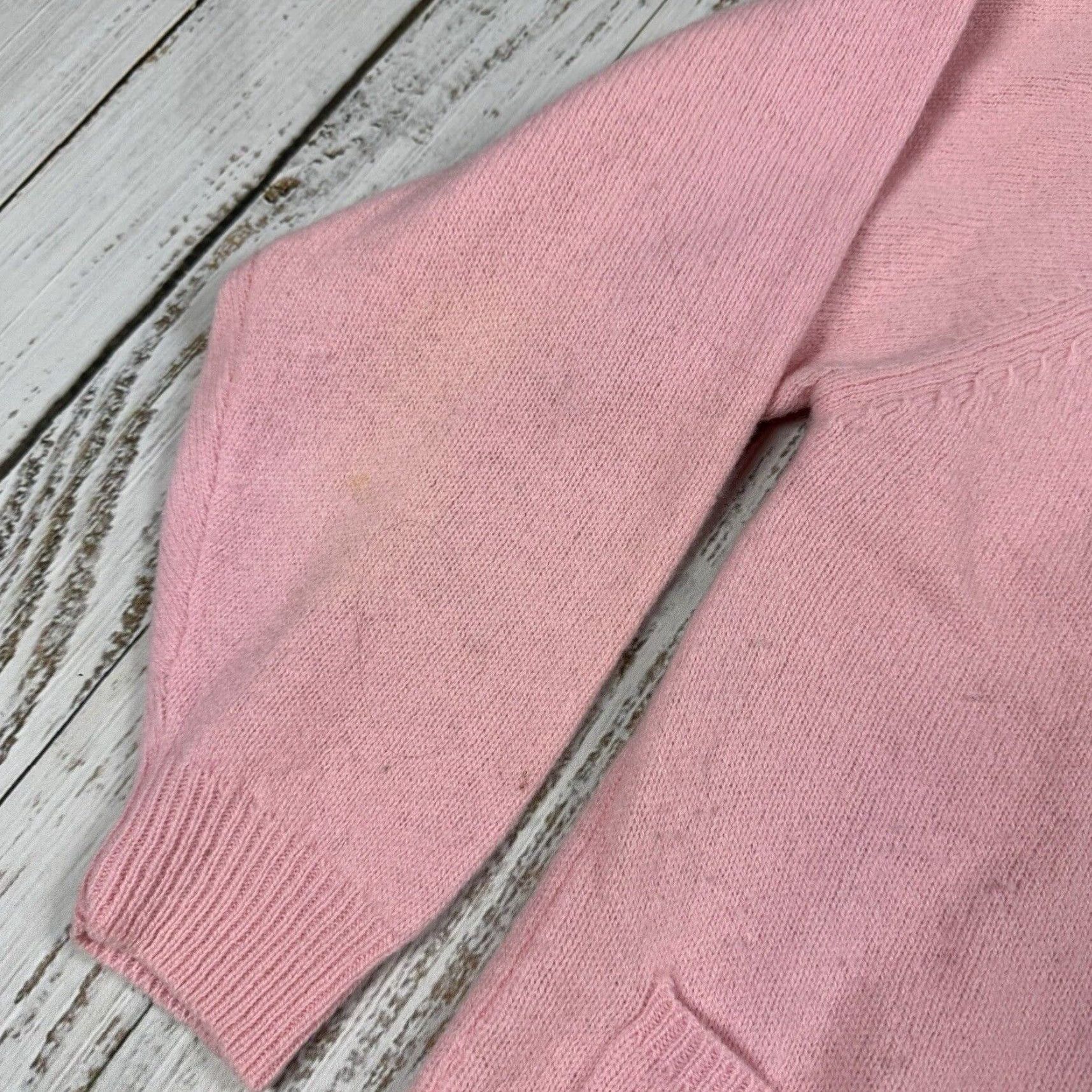 Pinko VINTAGE AMBROSIA Cardigan Women Large Pink Wool Knit 3-Button Solid Preppy Sweater Size L / US 10 / IT 46 - 4 Thumbnail