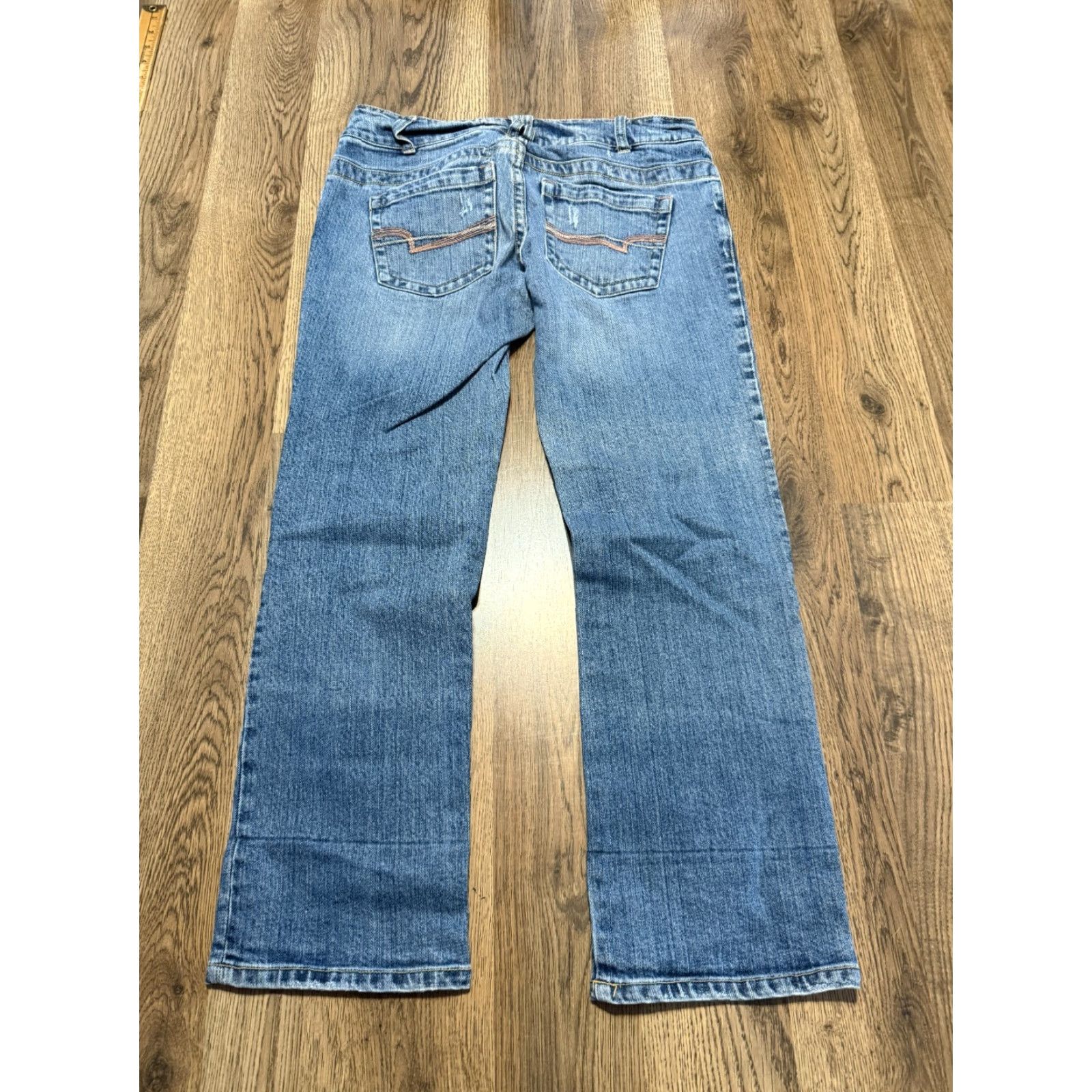 American Eagle Outfitters VINTAGE American Eagle Jeans Women's 6 Blue Denim Skinny Mid Rise Zip Pockets Size 28" / US 6 / IT 42 - 2 Thumbnail