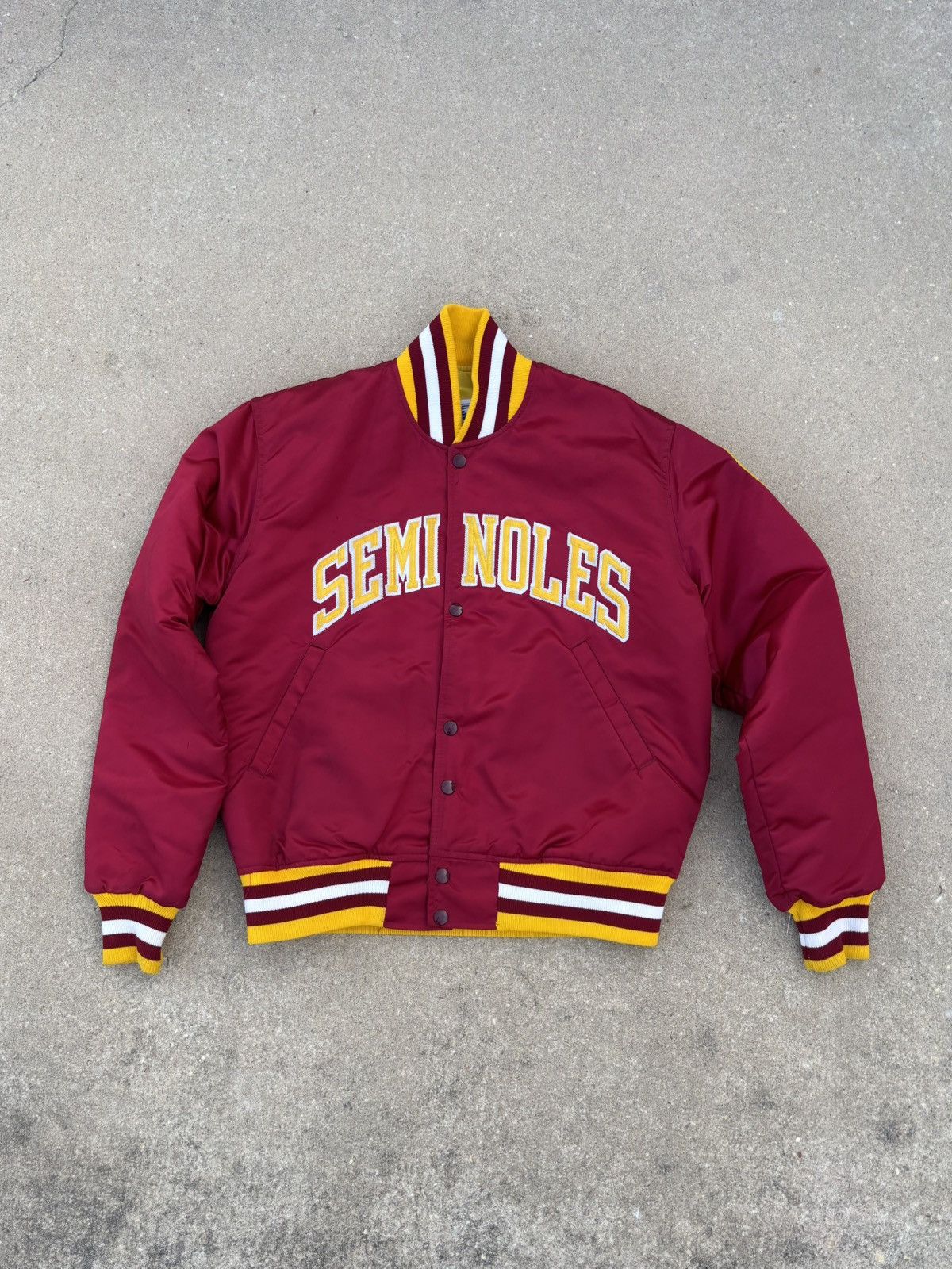 Vintage Vintage FSU Seminoles button up bomber jacket Size US S / EU 44-46 / 1 - 1 Thumbnail