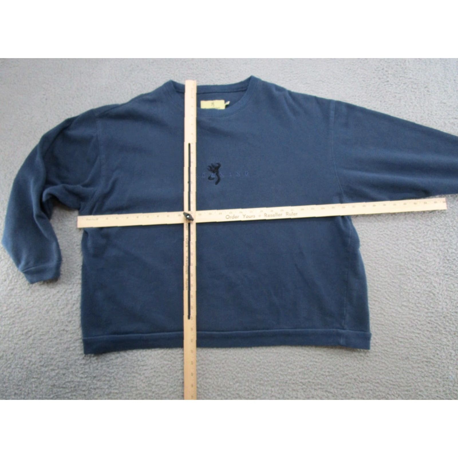 Vintage Y2K Vintage Browning Sweatshirt Logo Deer Blue 2XL Cotton Blend Mens Pullover Hooded Long Sleeve Sports All Seasons Shirt Size US XXL / EU 58 / 5 - 4 Thumbnail