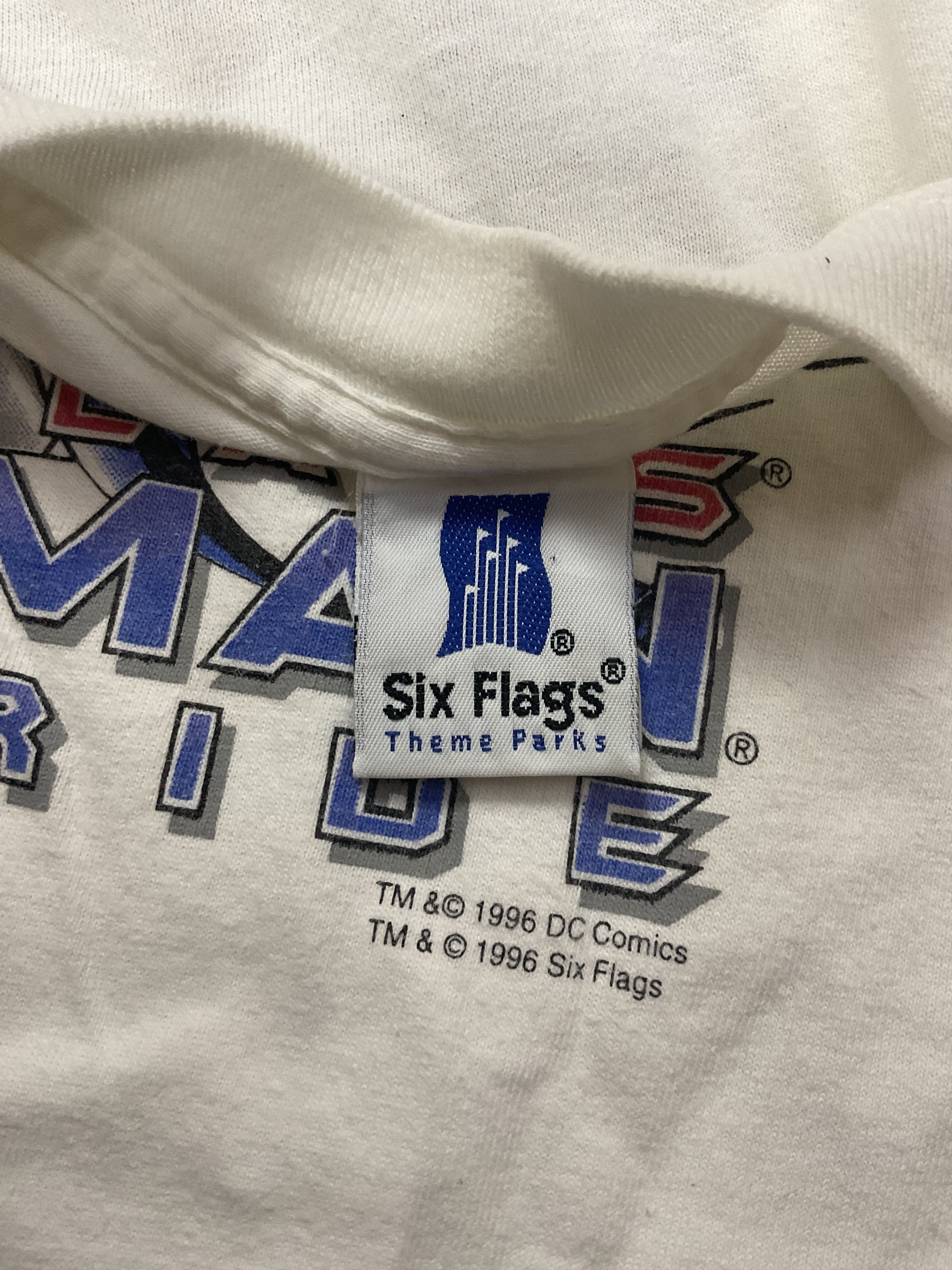 Marvel Comics Vintage 1996 DC Comics Six Flags Batman The Ride Tshirt Size US L / EU 52-54 / 3 - 5 Thumbnail