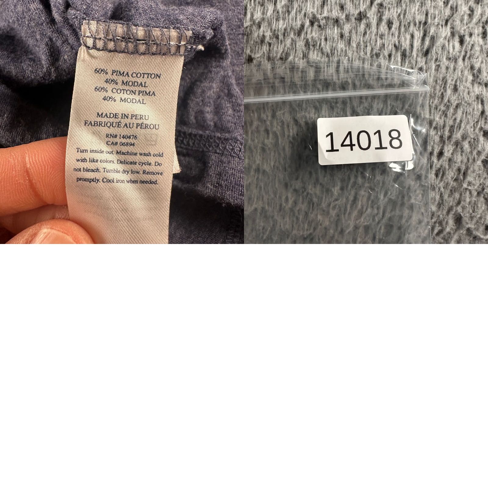 Faherty Faherty Henley Long Sleeve Mens M Cloud Cotton Pima Modal Navy Heather Button Shirt Size US M / EU 48-50 / 2 - 8 Thumbnail