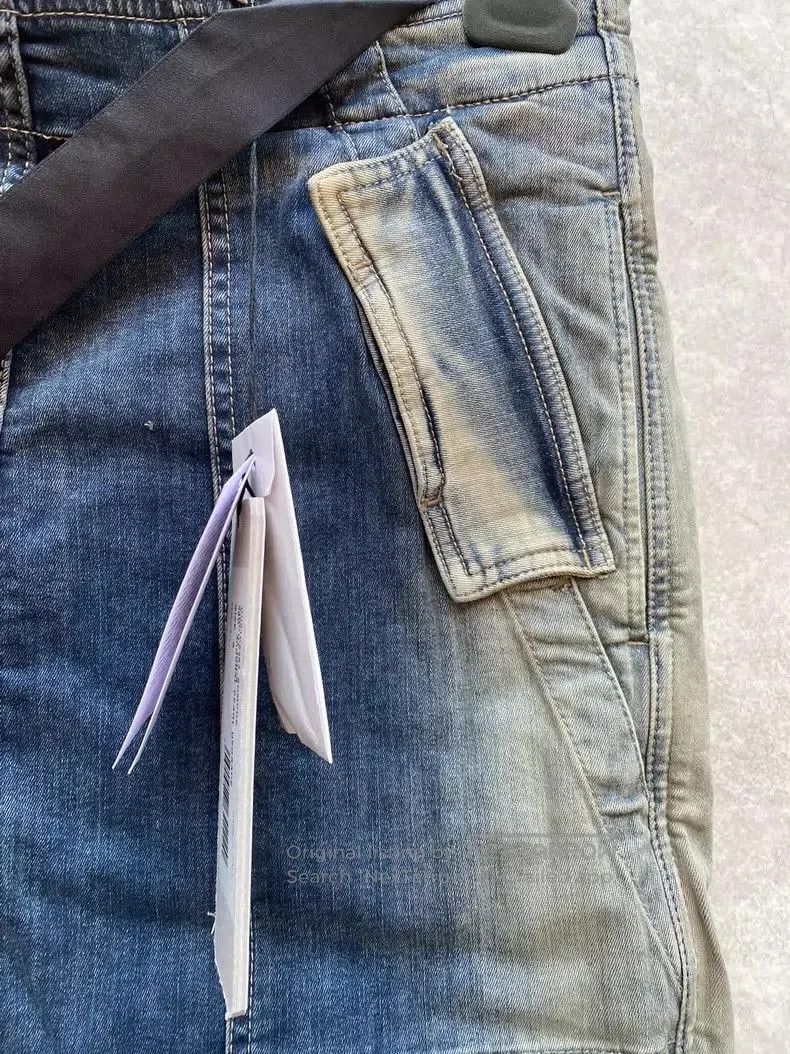 Rick Owens Drkshdw Rick Owens Distressed Denim Cargo Shorts. Size US 30 / EU 46 - 3 Thumbnail