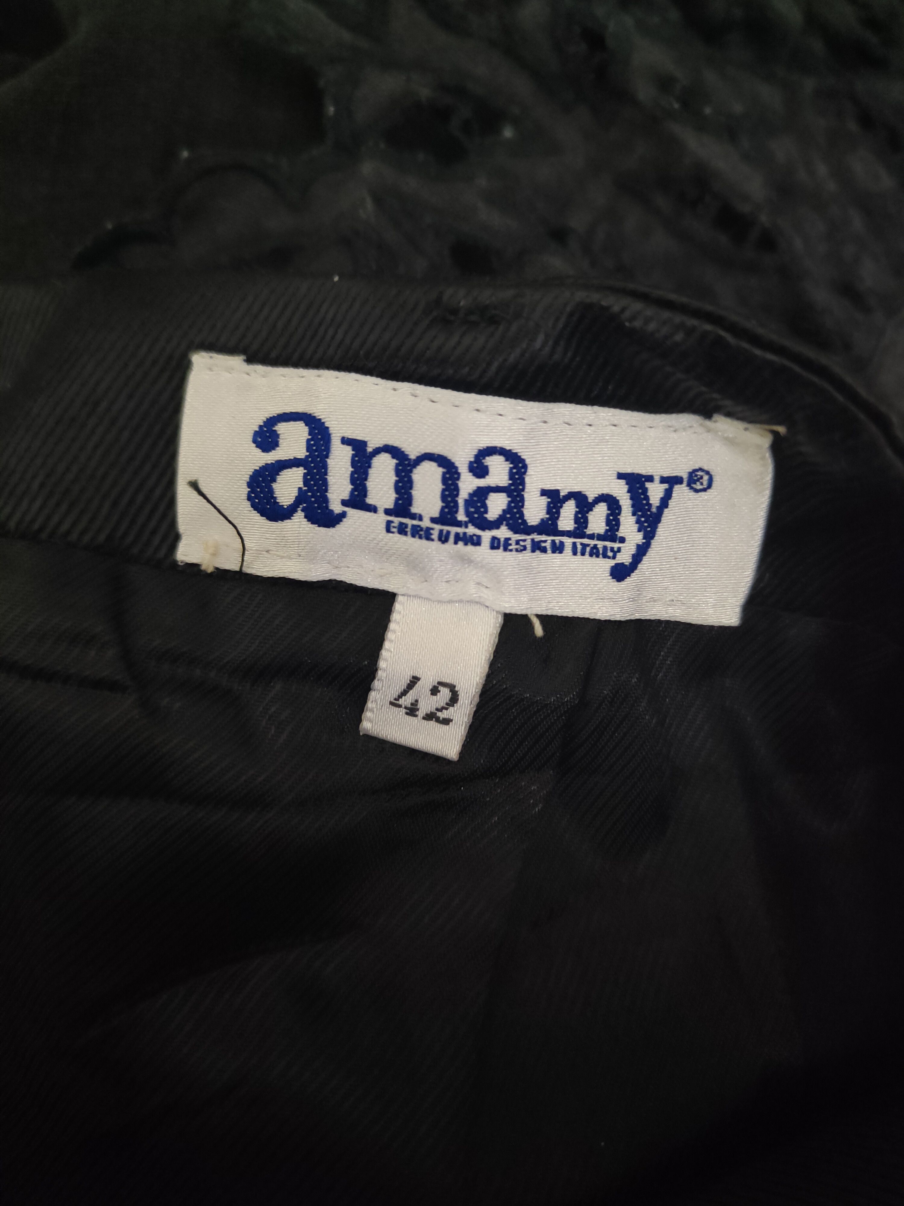 Japanese Brand × Vintage Luxury Design Amamy Black Mini Skirts Size 28" / US 6 / IT 42 - 8 Thumbnail