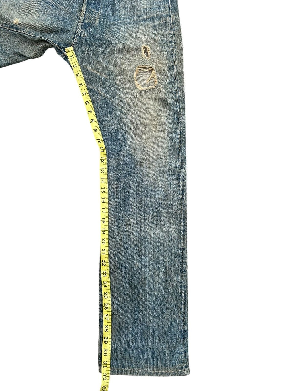 Kapital Thrashed Vintage Levis Big E Selvedge Rusty Faded Denim Jean Size US 31 - 23 Thumbnail