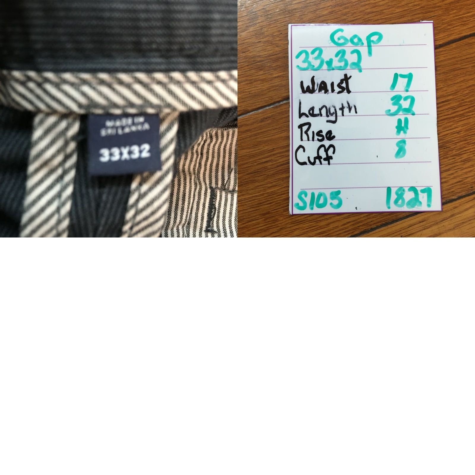 Gap Gap Mens Regular Flat Front Straight Fit Casual Black Dress Pants Size 33X32 Slacks Pants Size US 33 - 8 Thumbnail