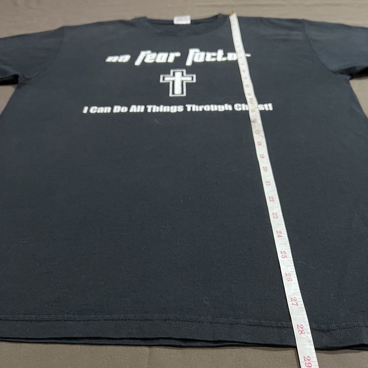 Vintage Vintage Y2K No Fear Factor God Jesus Bible Holy Parody Tee Size US L / EU 52-54 / 3 - 7 Thumbnail