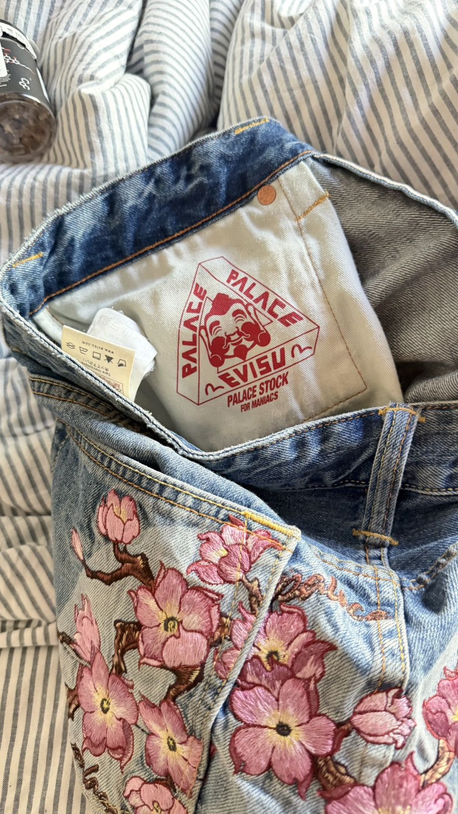 Evisu × Palace Evisu Palace dice denim | Grailed