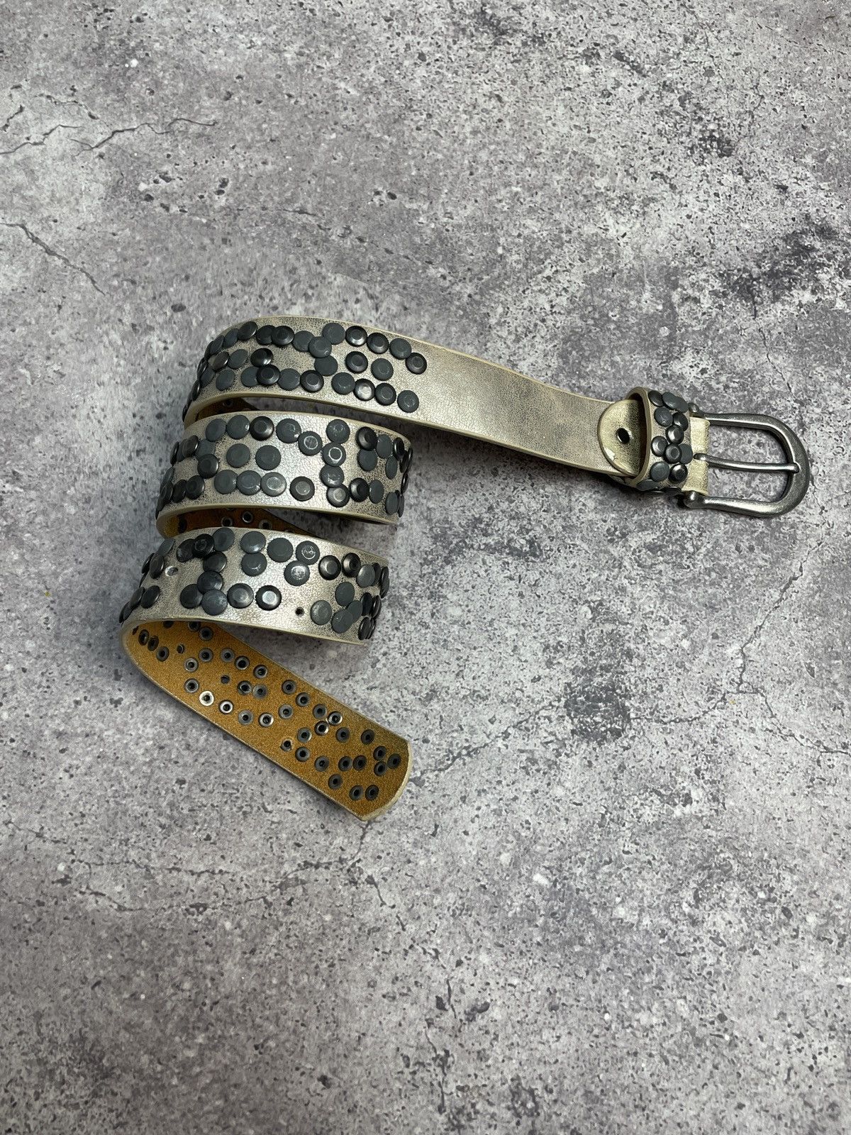 Hysteric Glamour Vintage Belt Y2K Rhinestones Punk Leather Belts size 32/34 Size 32 - 2 Thumbnail