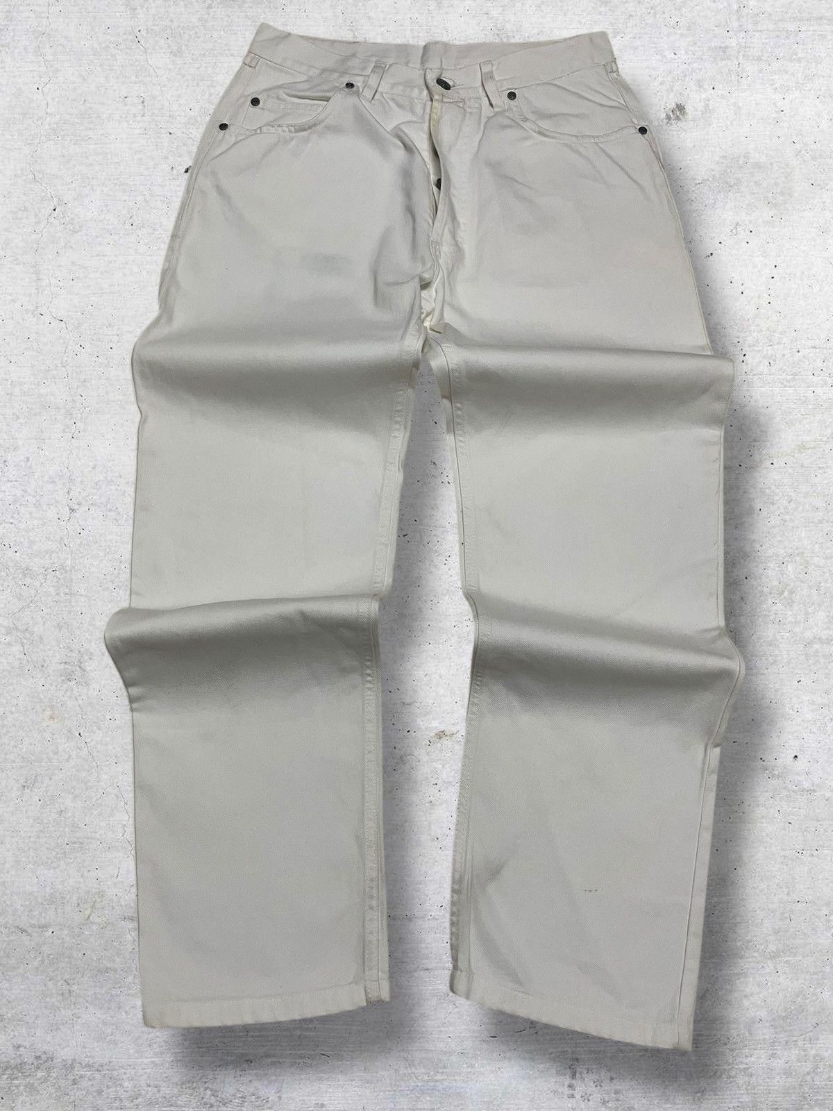 Celine VINTAGE CELIN PARIS DESIGNER 90S CLEAN WHITE BAGGY DENIM Size US 28 / EU 44 - 1 Thumbnail