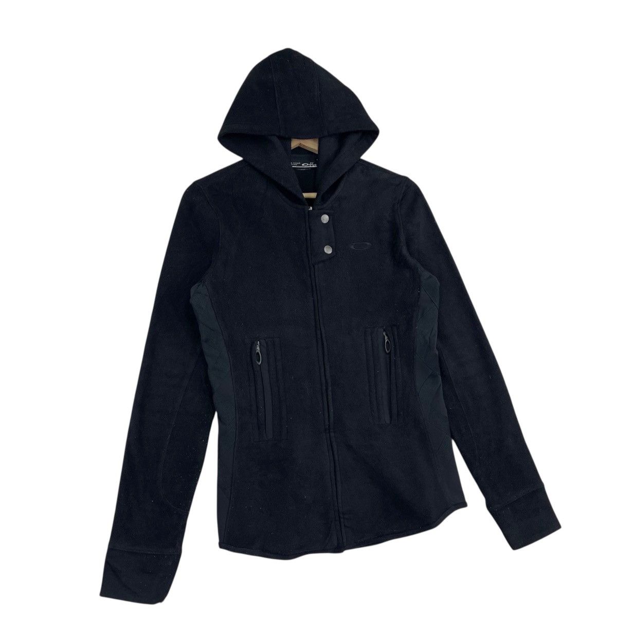 Oakley × Vintage Oakley Black Hoodie Fleece Jacket Size M / US 6-8 / IT 42-44 - 5 Thumbnail