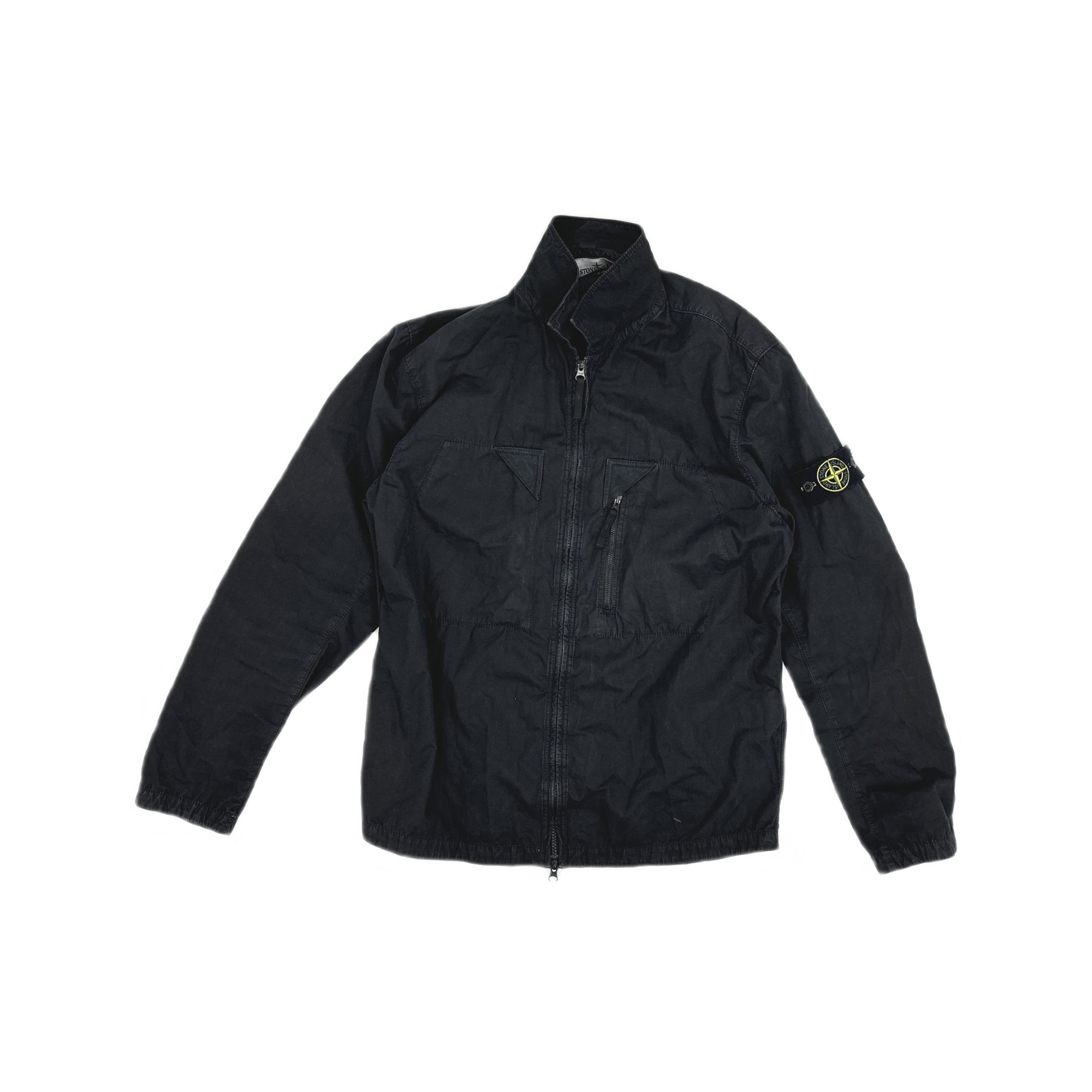 Stone Island Stone Island Canvas Zip Jacket Black Size XL Size US XL / EU 56 / 4 - 1 Thumbnail
