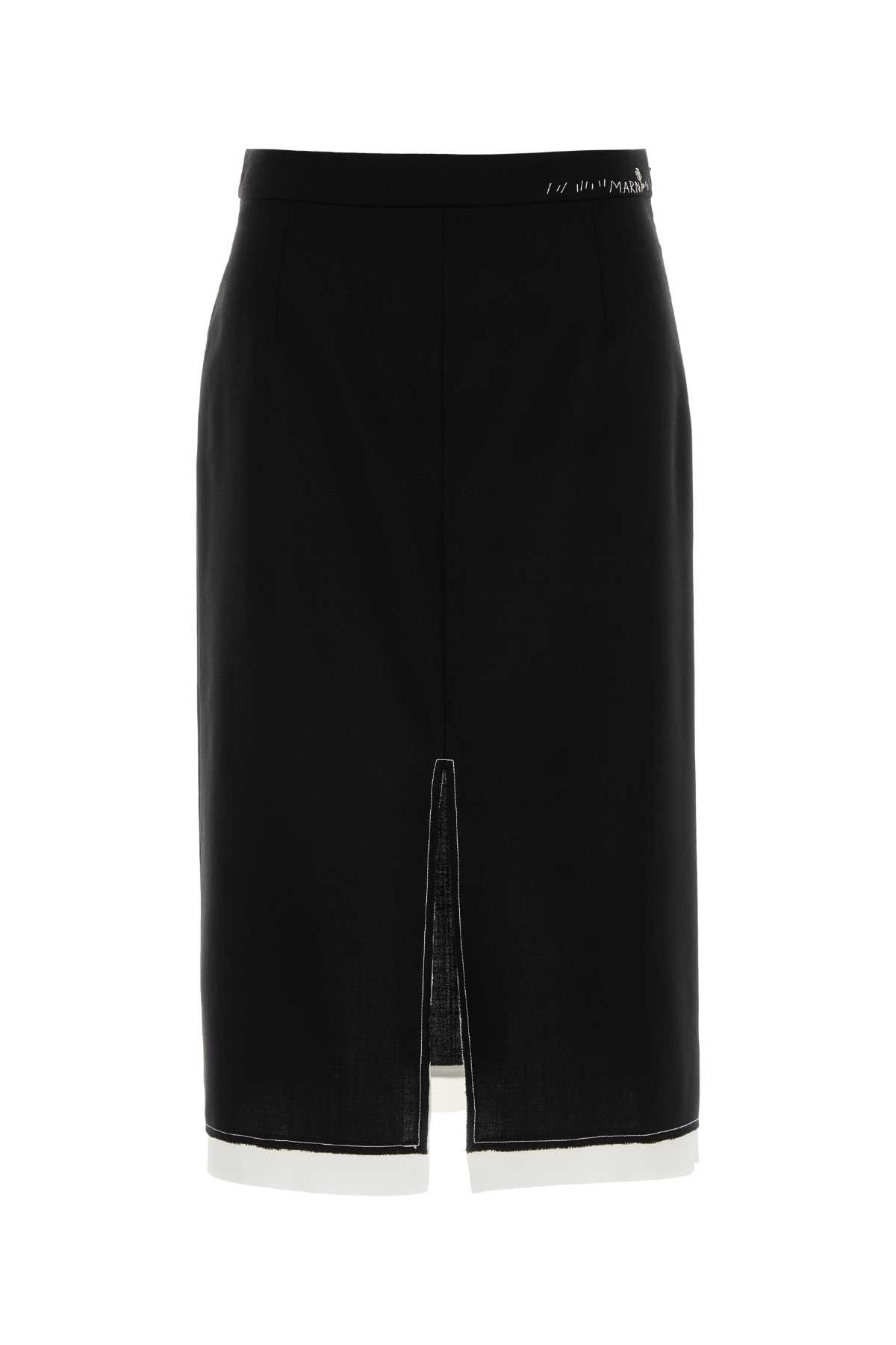 Marni Black Wool Skirt Size 27" / US 4 / IT 40 - 1 Thumbnail