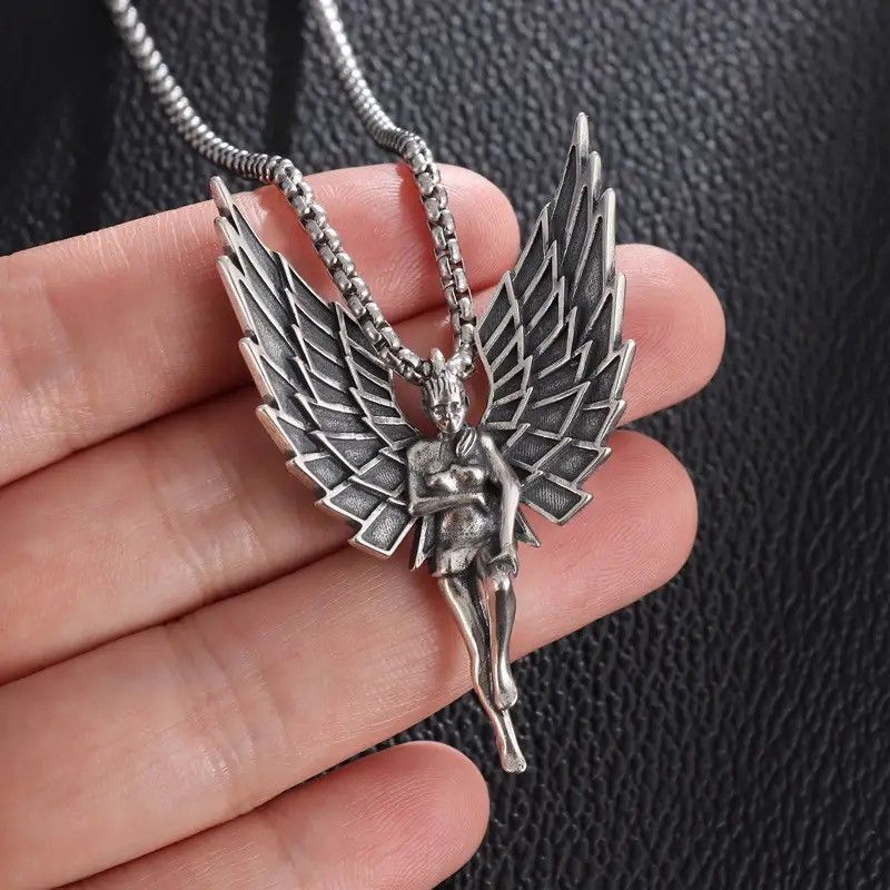 Jewelry Handmade Guardian Angel Wings Goddess Pendant Necklace Size ONE SIZE - 1 Thumbnail