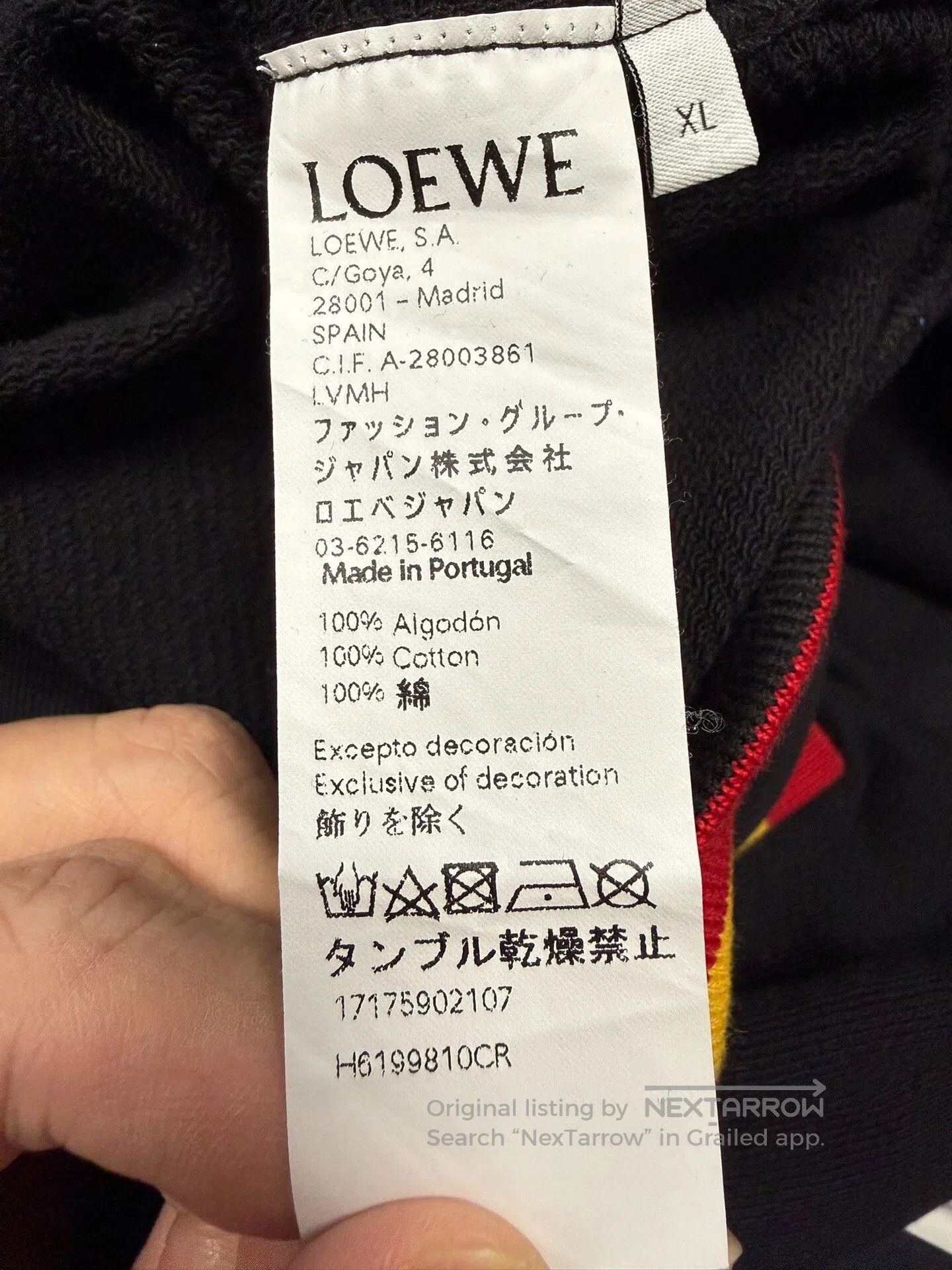 Loewe black rainbow zip hoodie XL size. Size US XL / EU 56 / 4 - 5 Thumbnail