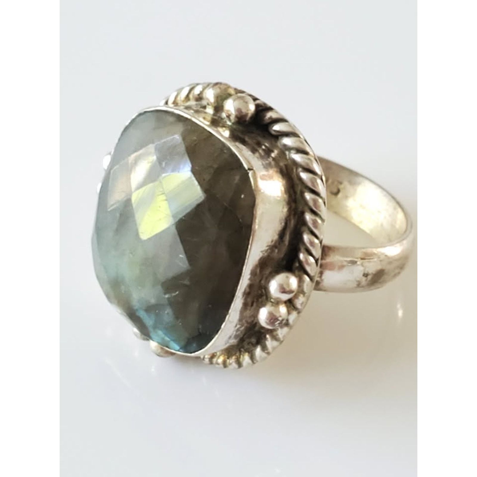 Other Vintage Labrodite Sterling Silver Ring Size ONE SIZE - 4 Thumbnail