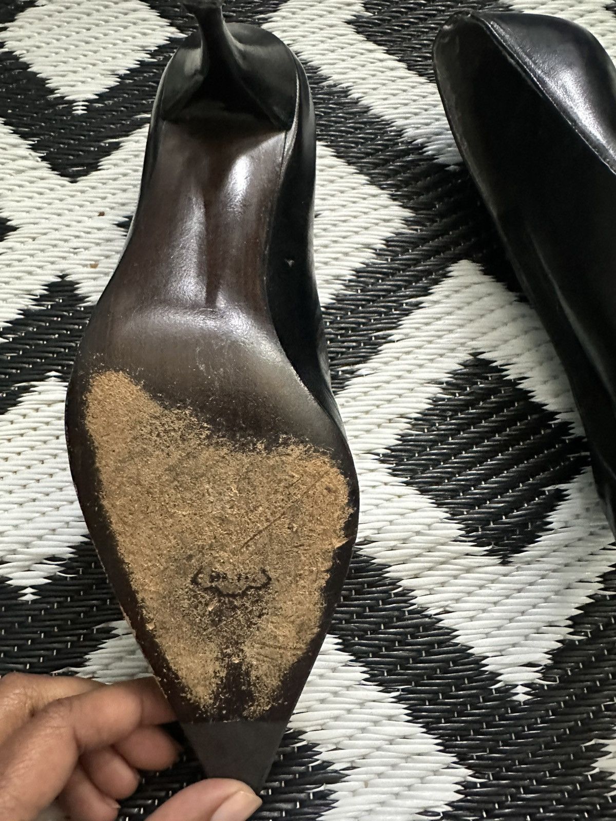 Stuart Weitzman Vintage 1990s Black Stuart Weitzman Leather Heels Size 8.5 Size US 8.5 / IT 38.5 - 4 Thumbnail