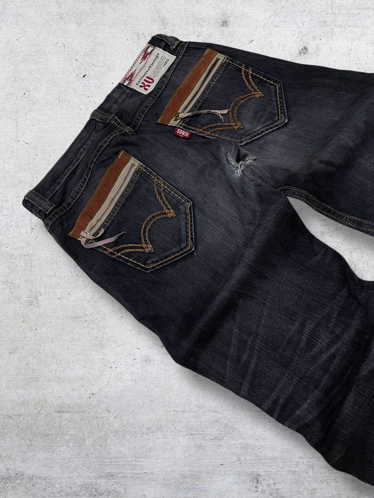 Edwin VINTAGE EDWIN 90S JAPAN DESIGNER WESTERN STYLE RIPPED ASS Size US 32 / EU 48 - 14 Thumbnail