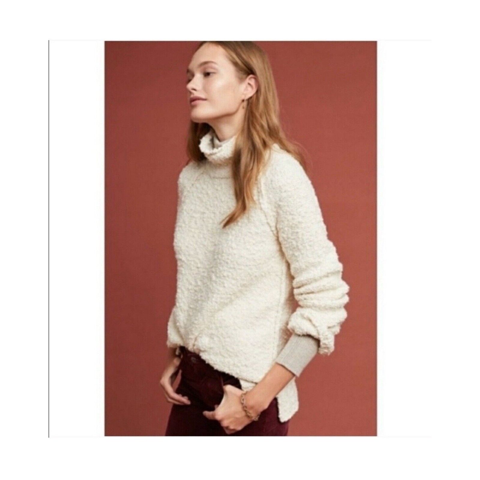 Anthropologie Moth Anthropologie Juliette Chunky Knit Sweater XS Mock neck Size XS / US 0-2 / IT 36-38 - 1 Thumbnail