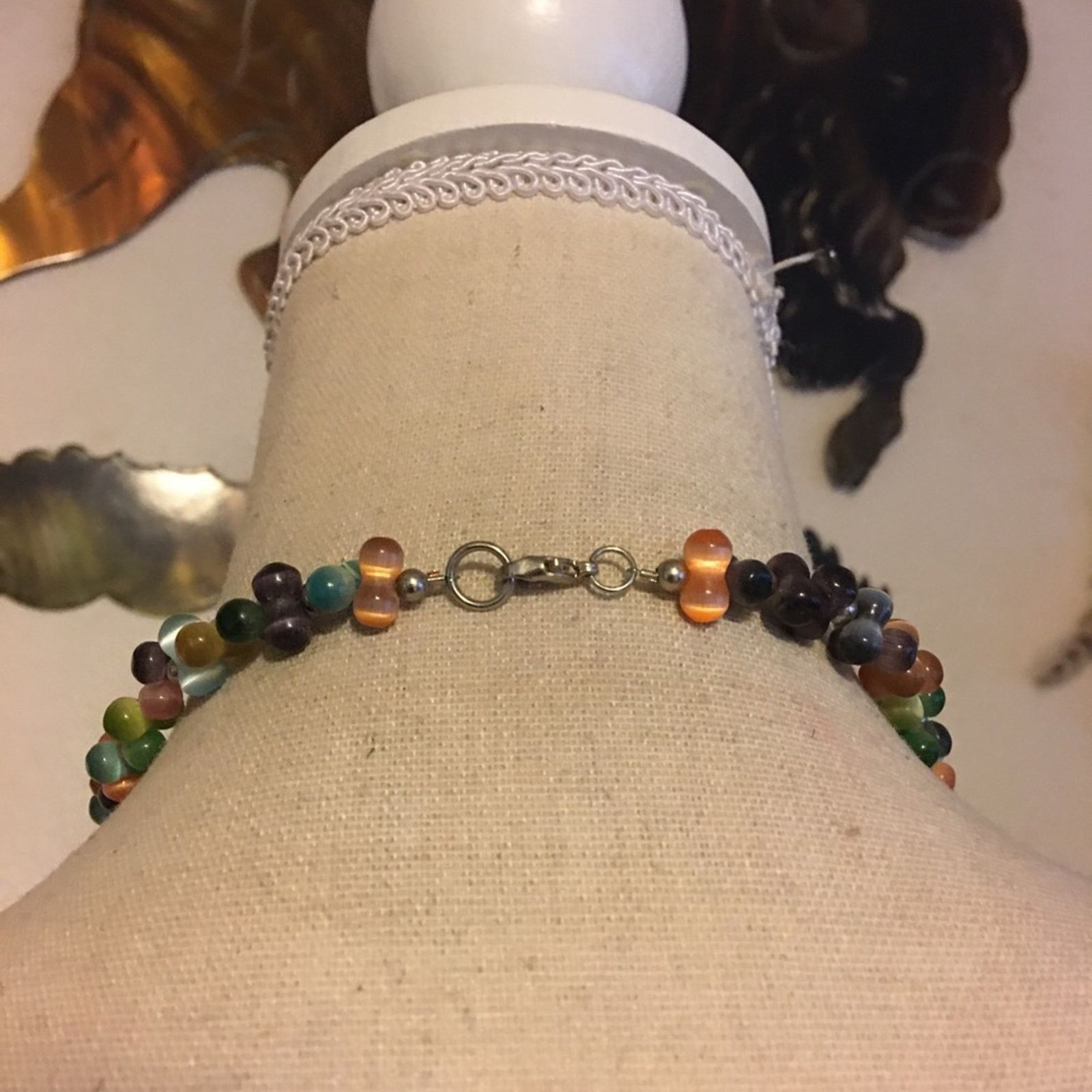 Vintage Vintage rainbow cat eye quartz jewelry set Size ONE SIZE - 8 Thumbnail
