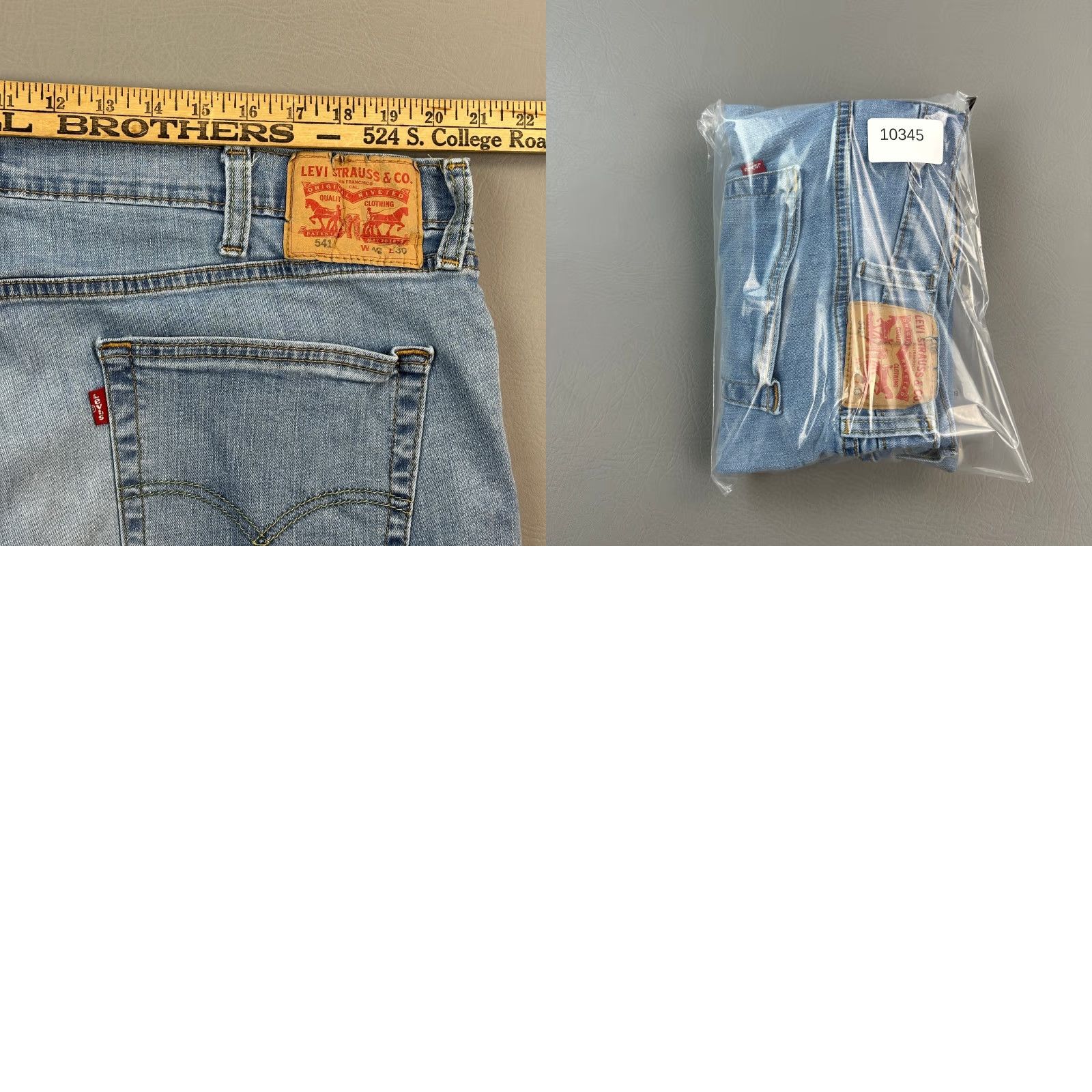 Levi's Levis 541 Jeans Mens 42x30 42x29 Athletic Taper Stretch Denim Medium Wash Casual Size US 42 / EU 58 - 9 Thumbnail