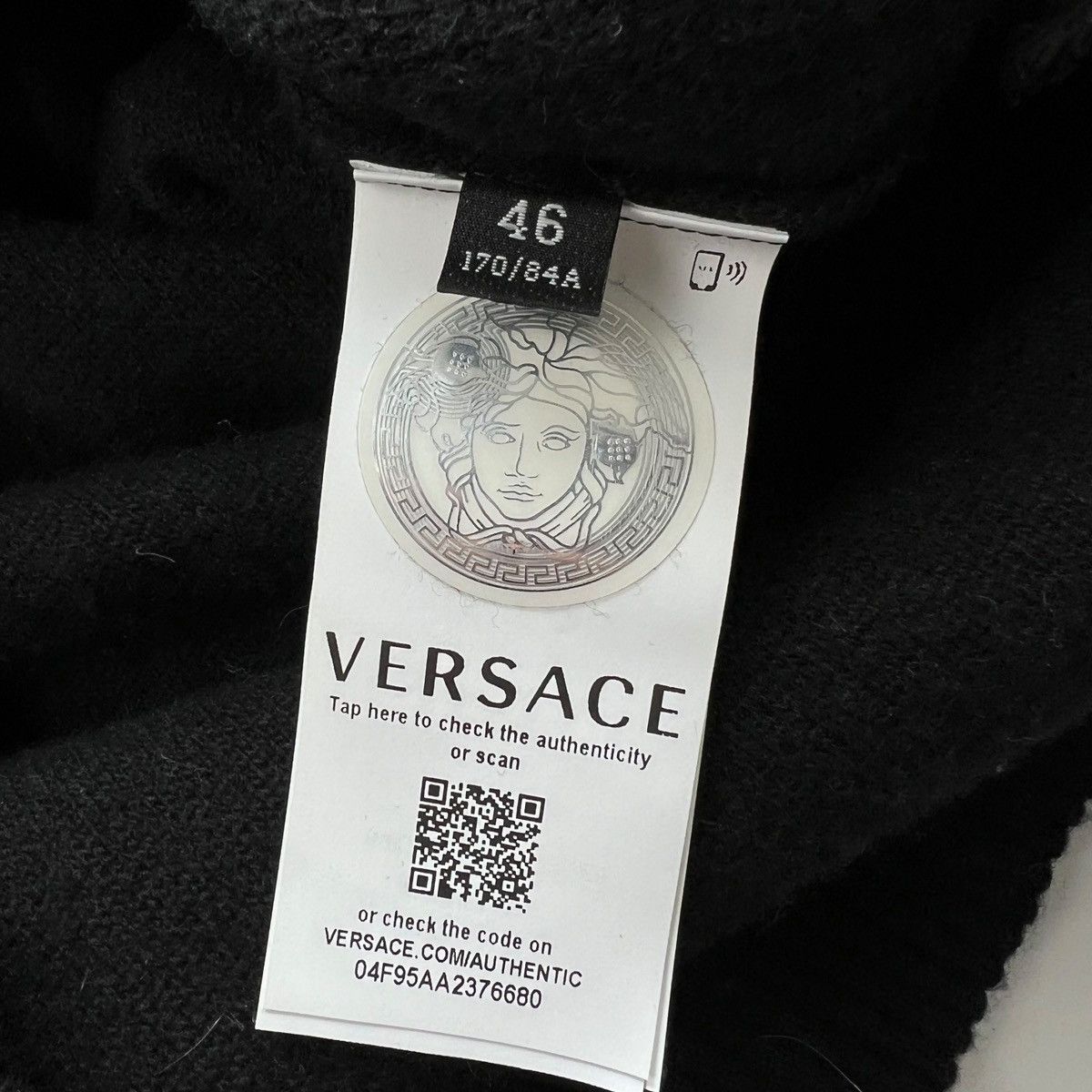 Versace Versace Intarsia Wool & Cashmere Knit Black Hoodie Size US L / EU 52-54 / 3 - 4 Thumbnail