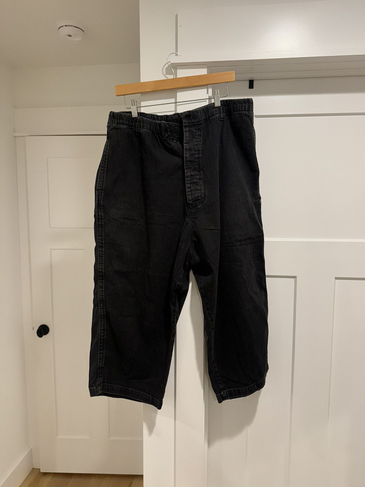 Yohji Yamamoto 2000s Yohji Yamamoto Wide Leg Cropped Trousers Size US 36 / EU 52 - 1 Thumbnail