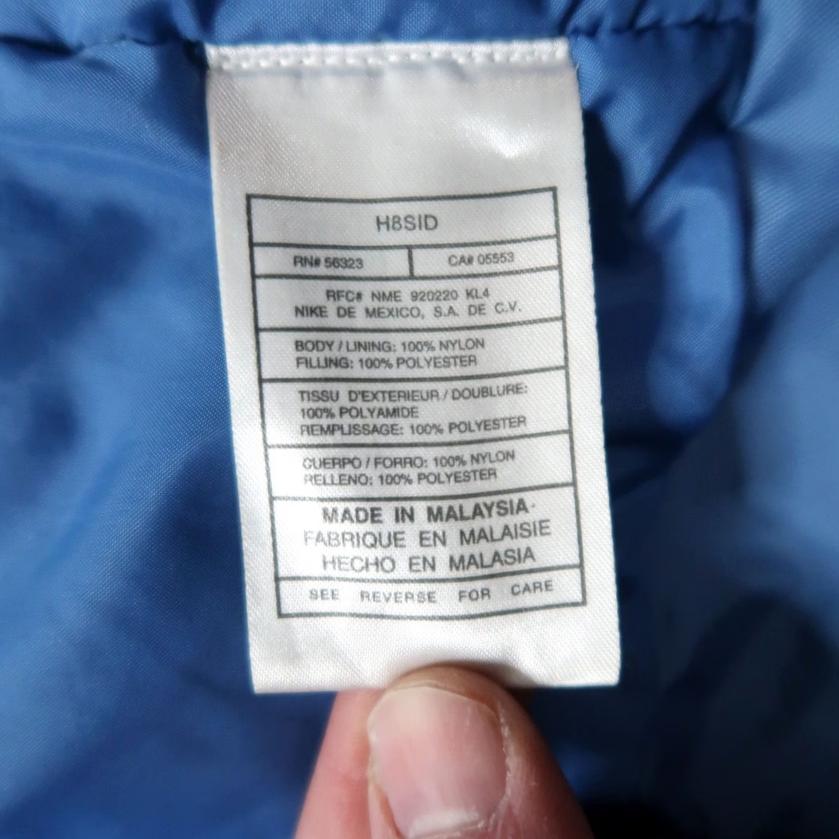 Nike Nike Jacket Mens XL Full Zip Insulated Knit Cotton Polyester Blue Football Overcoat Pockets Size US XL / EU 56 / 4 - 7 Thumbnail