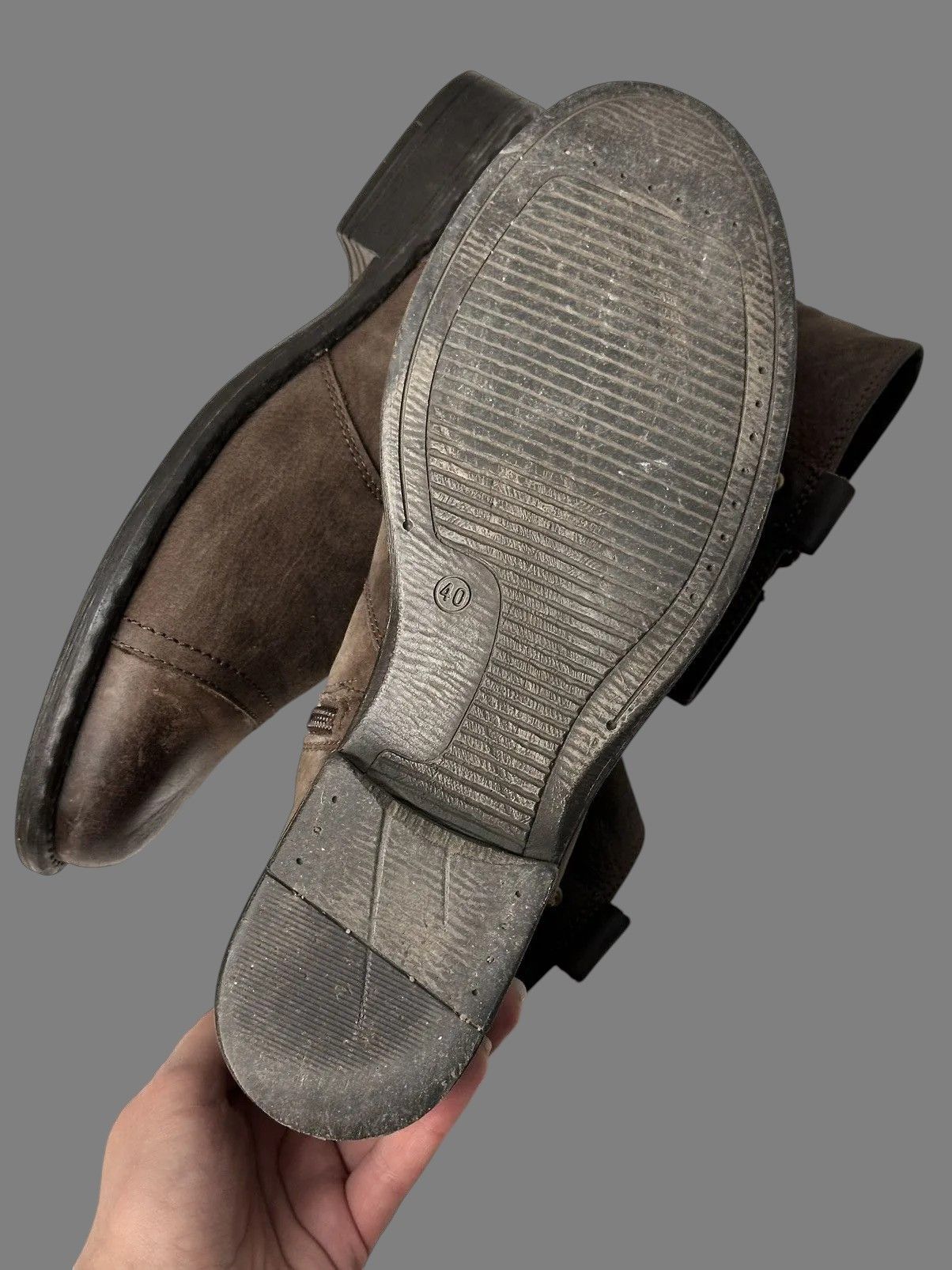 If Six Was Nine Vintage Brown Leather Ankle Boots Italy Guidi Style Size US 8 / EU 41 - 12 Thumbnail