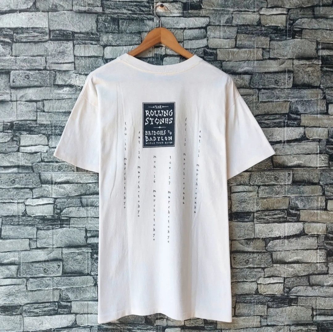 Band Tees 90s The Rolling Stones Bridges To Babylon World Tour 97/98 Size US M / EU 48-50 / 2 - 2 Thumbnail