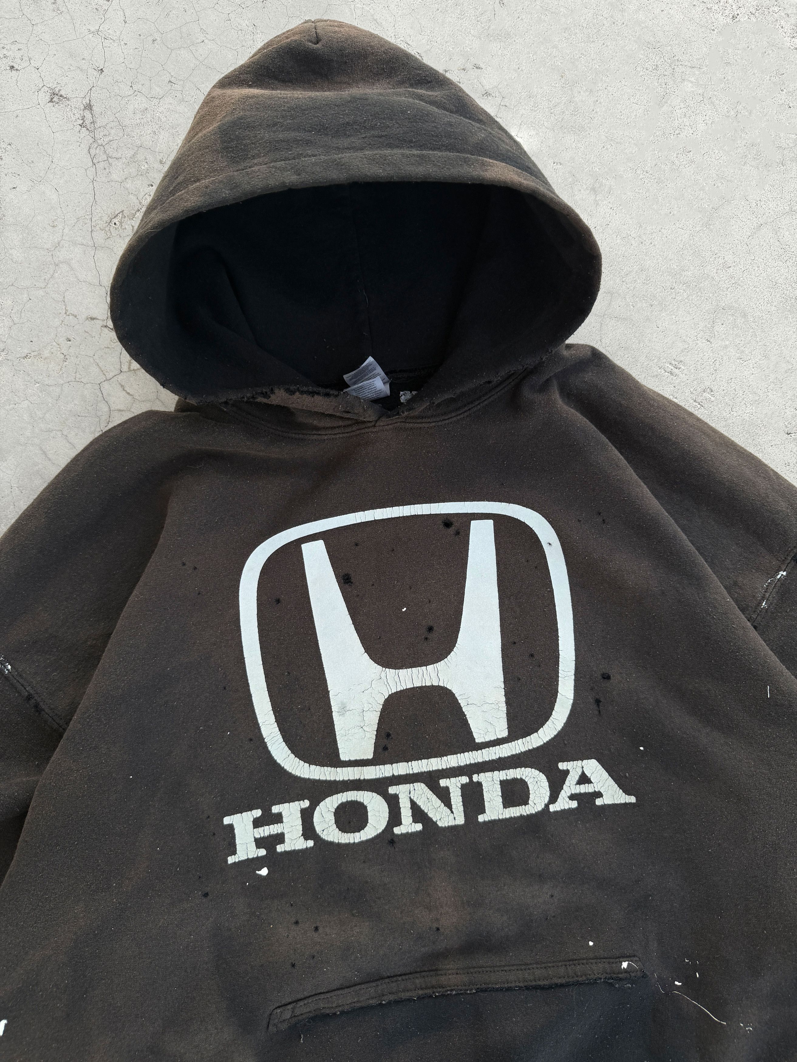 Vintage Thrashed Distressed & Faded "HONDA" Hoodie ERD Grunge Size US XL / EU 56 / 4 - 12 Thumbnail