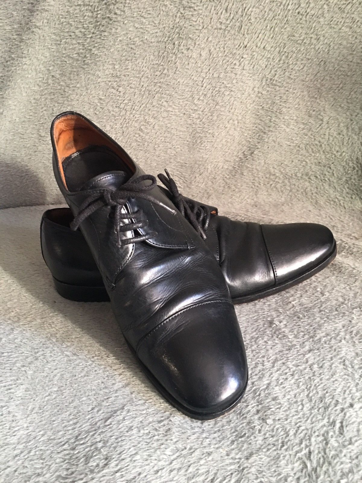 Prada Prada Black Leather Formal Dress Shoes Size 7 Size US 7 / EU 40 - 1 Thumbnail