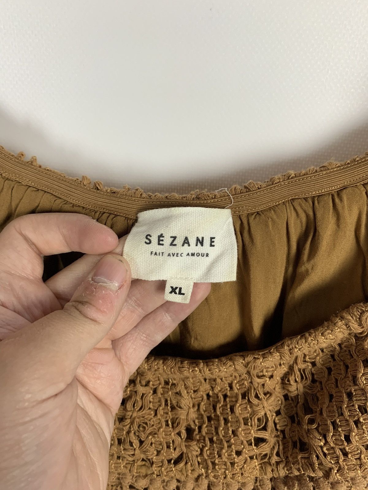 Sezane Sezane Fait Alec Amour Crochet T-Shirt Short Sleeve Size XL Size XL / US 12-14 / IT 48-50 - 8 Thumbnail