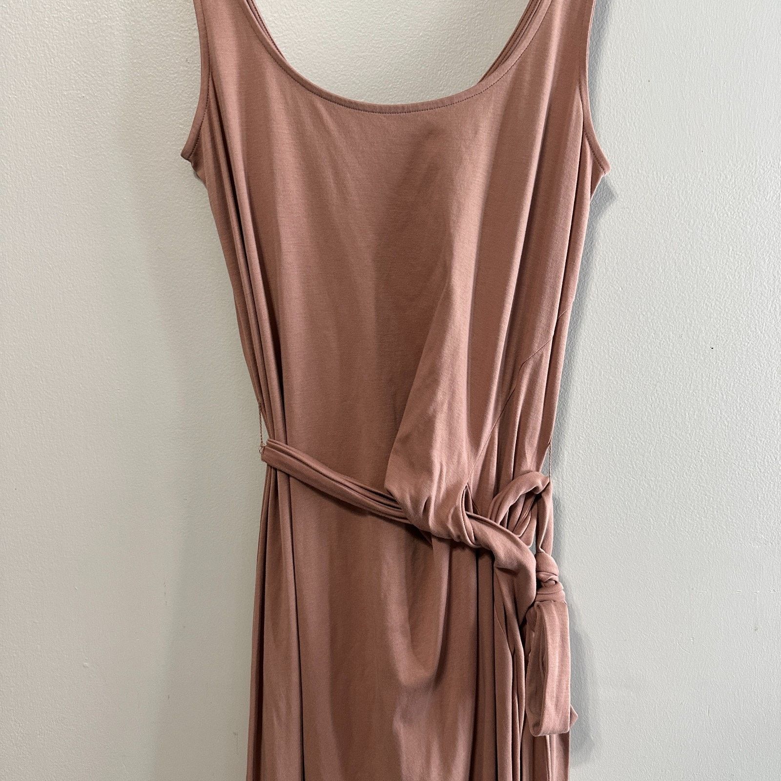 Vince Vince Cotton Dress Rose Size Medium Midi Tie Scoop Bodycon Size M / US 6-8 / IT 42-44 - 3 Thumbnail