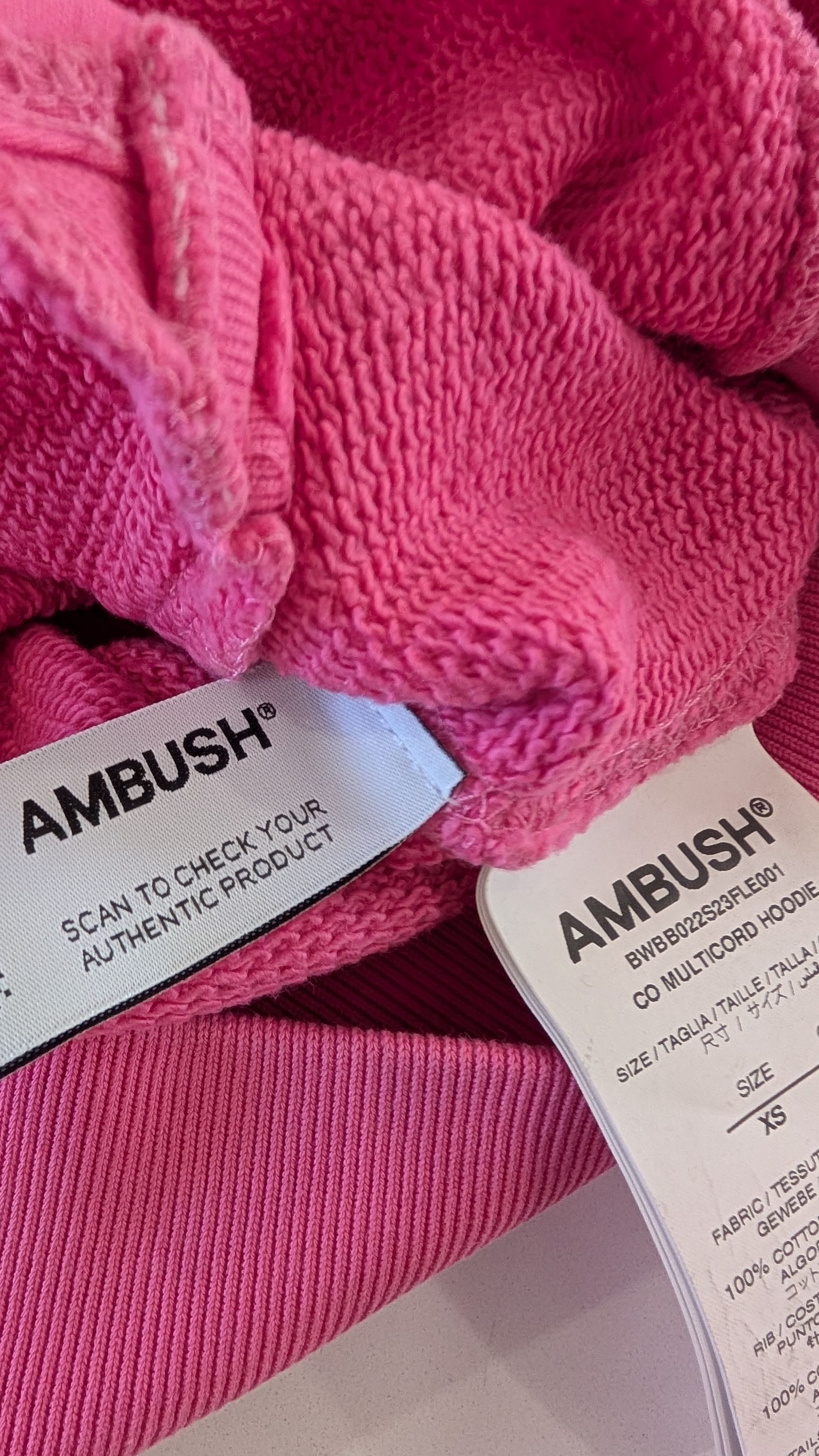 Ambush Design AMBUSH Multi-Cord Hoodie Hot Pink Size XS Size US XS / EU 42 / 0 - 7 Thumbnail