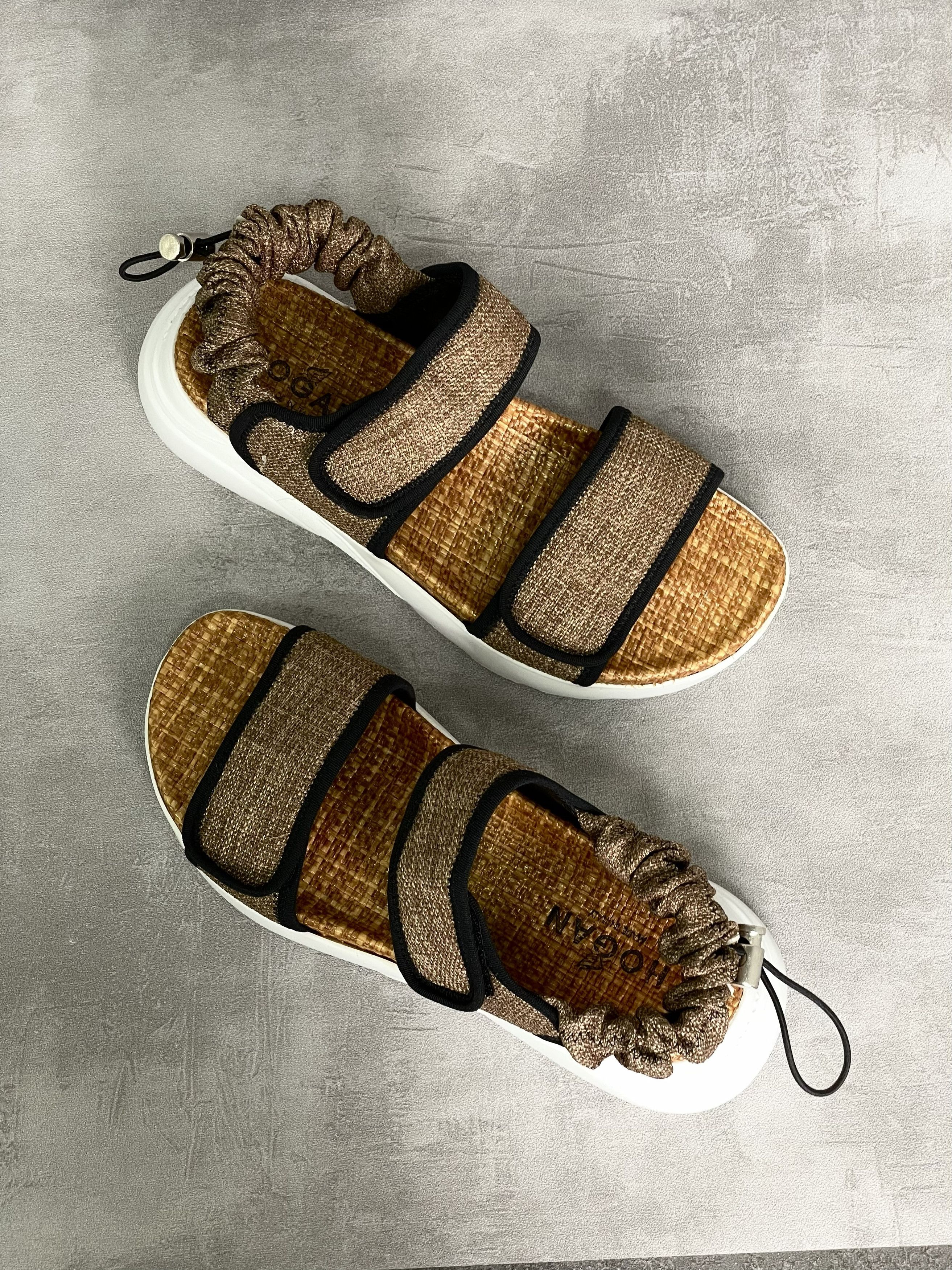 Hogan Hogan Brown Velcro Sandals Size US 7 / IT 37 - 6 Thumbnail