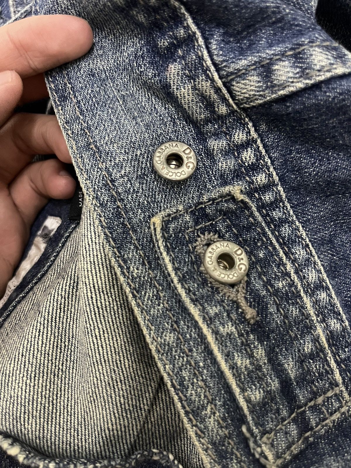 Dolce & Gabbana AW04 Dolce&Gabbana Reconstructed Denim Jacket Size US L / EU 52-54 / 3 - 10 Thumbnail