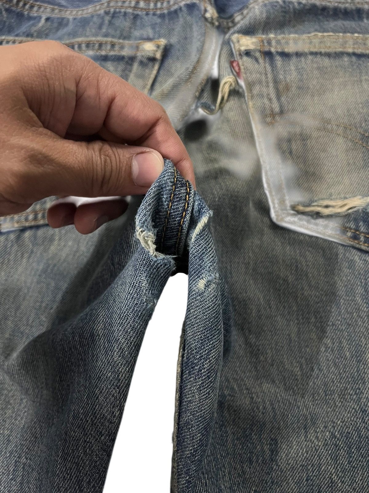 Levi's Vintage 90’s Levi’s 501 Distress Ripped Jean#kurt corbain Size US 30 / EU 46 - 16 Thumbnail