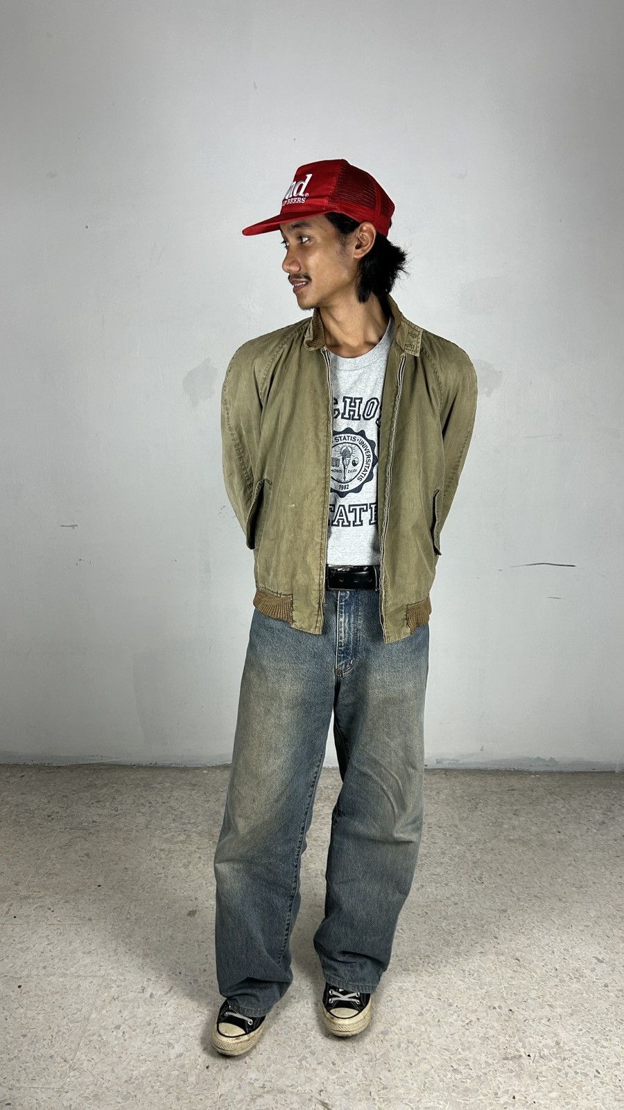 Vintage 1980s Distressed English Work Jacket Baradak by Spatz Size US L / EU 52-54 / 3 - 3 Thumbnail