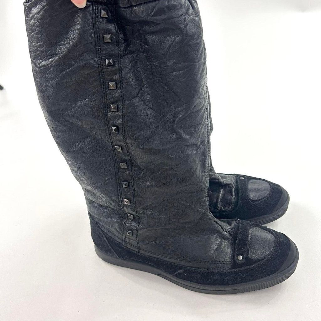 Diesel rare Diesel black genuine leather studded boots Size US 8.5 / IT 38.5 - 5 Thumbnail